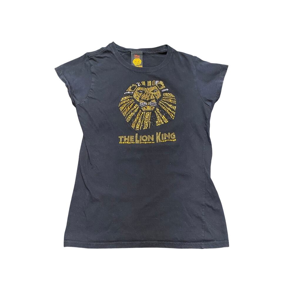 Disney Lion King Broadway Musical Rhinestone Graphic Tee Black Small